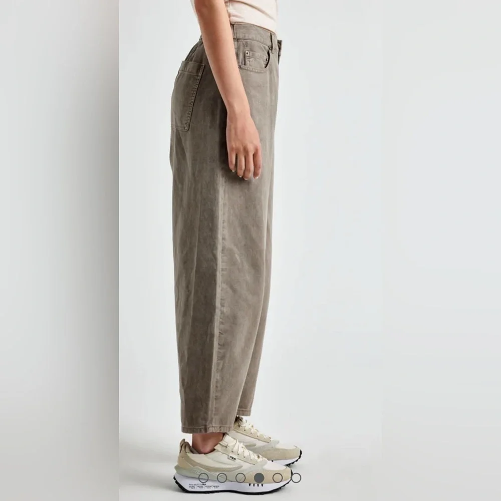NWT SPLENDID Carson Barrel Leg Pant in Tawny Cappuccino Khaki Size XS - Picture 5 of 10